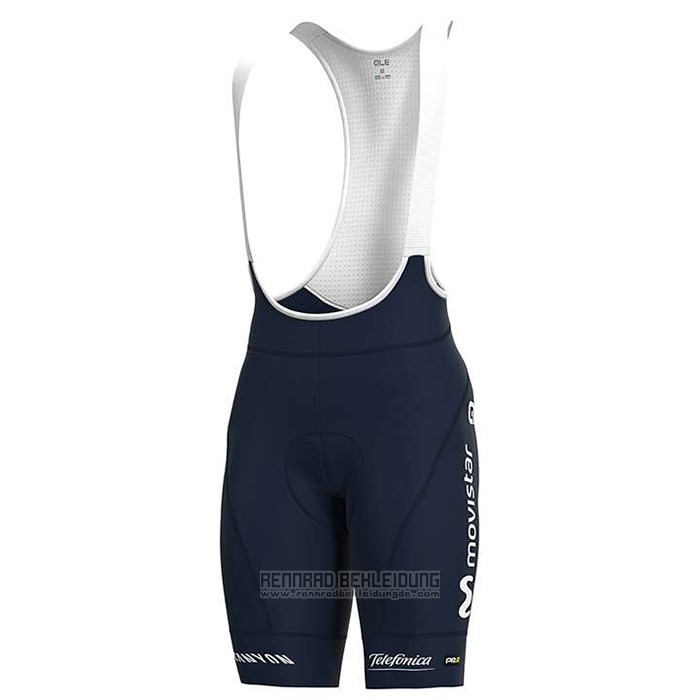 2020 Fahrradbekleidung Movistar Wei Blau Trikot Kurzarm und Tragerhose